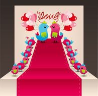 bird love wedding card N2