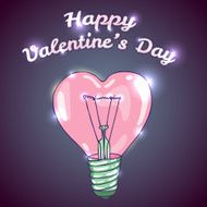 Happy Valentines Day vector greeting card N3