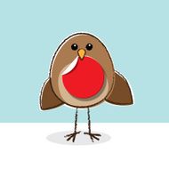 Robin with Red Paper Dot