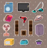 cartoon home Appliance stickers N2