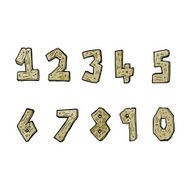 cartoon wooden numbers N16