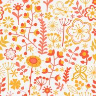 Seamless texture with flowers Endless floral pattern N106