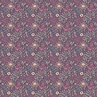 Seamless pattern with floral background and hearts