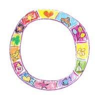 Childish doodles frame
