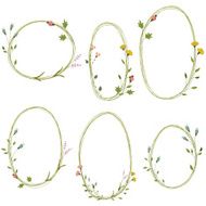 Vector doodle frames with flowers