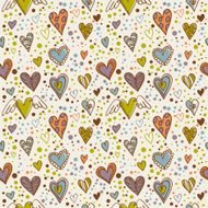 Cute doodle hearts seamless wallpaper N4