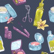 Set of make-up object seamless texture N2