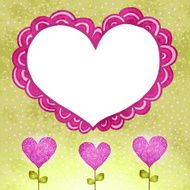 Flower background with doodle heart N5