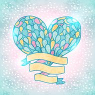 Doodle heart Valentines day vector illustration N11