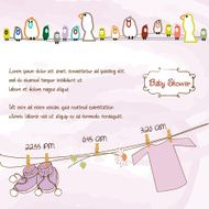 Baby shower card N248
