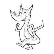 cartoon happy dragon N14