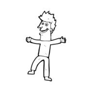 cartoon happy man N761