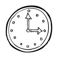 cartoon clock symbol N14