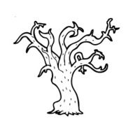 cartoon winter tree N19