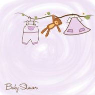 Baby shower card N250