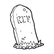 cartoon spooky grave N91