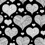 Retro seamless pattern with hearts N4