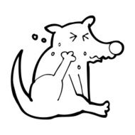 Cartoon Dog Scratching N19