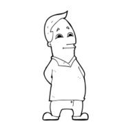 cartoon friendly man N45