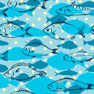 Seamless pattern from fishes N11