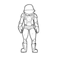 Cartoon Astronaut N201