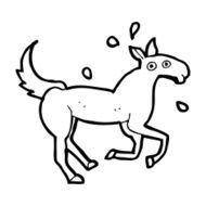 cartoon horse sweating N15