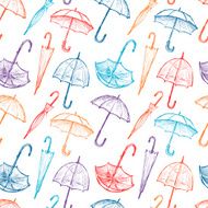pattern of umbrellas