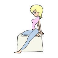 cartoon pin up pose girl N14