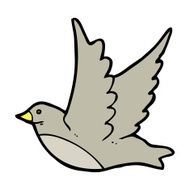 cartoon flying bird N46