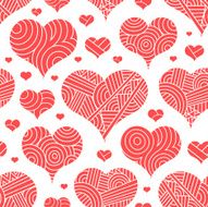 Retro seamless pattern with hearts N5