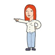 cartoon woman pointing N328