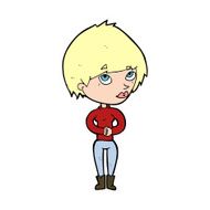 cartoon woman considering N15