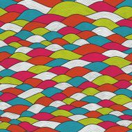 seamless abstract hand-drawn pattern waves N21