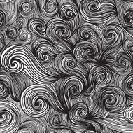 seamless abstract hand-drawn pattern waves N24