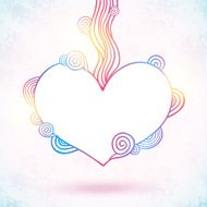 Doodle heart Valentines day vector illustration N13