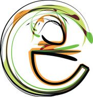 Organic type letter e