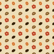 Lips Vector Seamless Pattern