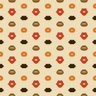 Lips Vector Seamless Pattern N2