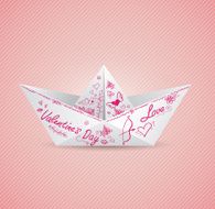 Background with paper boat