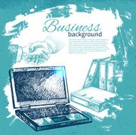 Hand drawn business background N2