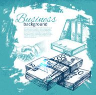 Hand drawn business background N3
