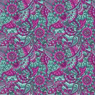 Decorative floral ornamental seamless pattern N6