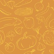 vector seamless pattern of vegetables N3