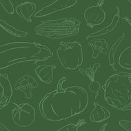 vector seamless pattern of vegetables N4