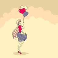 girl with balloons N15