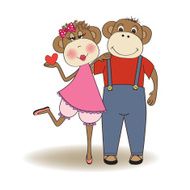 monkeys couple in love N15