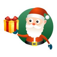 Santa Claus with gift box