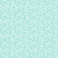 Blue seamless spring pattern with leaves