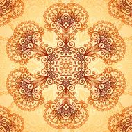 Ornate vintage circle pattern in mehndi style N11