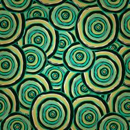 Colorful seamless doodle circle pattern